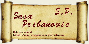 Saša Pribanović vizit kartica